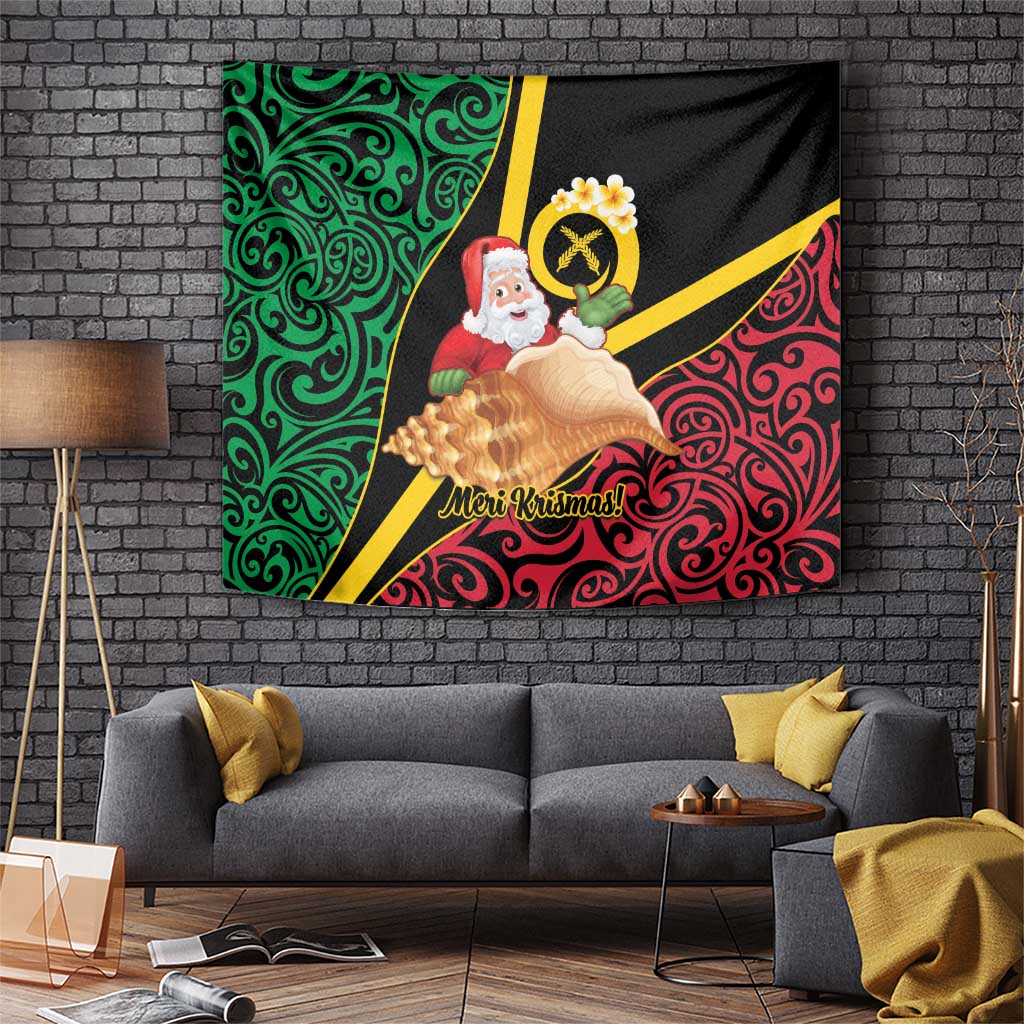 Vanuatu Christmas Tapestry Vanuatuan Conch Shell - Meri Krismas!