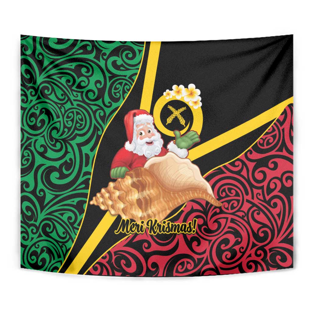 Vanuatu Christmas Tapestry Vanuatuan Conch Shell - Meri Krismas!