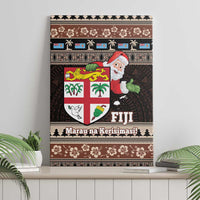 Fiji Christmas Canvas Wall Art Fijian Masi Marau na Kerisimasi! - Brown