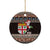 Fiji Christmas Ceramic Ornament Fijian Masi Marau na Kerisimasi! - Brown