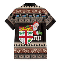 Fiji Christmas Family Matching Mermaid Dress and Hawaiian Shirt Fijian Masi Marau na Kerisimasi! - Brown