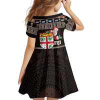 Fiji Christmas Family Matching Tank Maxi Dress and Hawaiian Shirt Fijian Masi Marau na Kerisimasi! - Brown