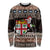 Fiji Christmas Long Sleeve Shirt Fijian Masi Marau na Kerisimasi! - Brown