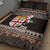 Fiji Christmas Quilt Bed Set Fijian Masi Marau na Kerisimasi! - Brown