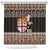 Fiji Christmas Shower Curtain Fijian Masi Marau na Kerisimasi! - Brown