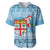 Fiji Christmas Baseball Jersey Fijian Masi Marau na Kerisimasi! - Blue