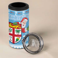Fiji Christmas 4 in 1 Can Cooler Tumbler Fijian Masi Marau na Kerisimasi! - Blue LT14 - Polynesian Pride
