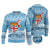 Fiji Christmas Ugly Christmas Sweater Fijian Masi Marau na Kerisimasi! - Blue