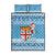 Fiji Christmas Quilt Bed Set Fijian Masi Marau na Kerisimasi! - Blue