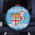 Fiji Christmas Spare Tire Cover Fijian Masi Marau na Kerisimasi! - Blue