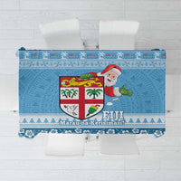 Fiji Christmas Tablecloth Fijian Masi Marau na Kerisimasi! - Blue