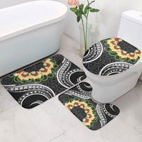 Black Tonga Ngatu Kahoa Lei Bathroom Set LT14 - Polynesian Pride