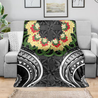 Black Tonga Ngatu Kahoa Lei Blanket LT14 - Polynesian Pride