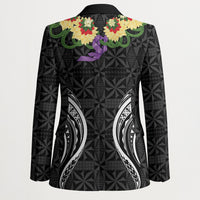 Black Tonga Ngatu Kahoa Lei Blazer LT14 - Polynesian Pride