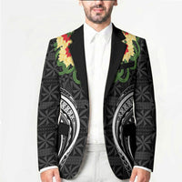 Black Tonga Ngatu Kahoa Lei Blazer LT14 - Polynesian Pride