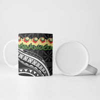 Black Tonga Ngatu Kahoa Lei Ceramic Mug LT14 - Polynesian Pride