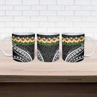 Black Tonga Ngatu Kahoa Lei Ceramic Mug LT14 - Polynesian Pride