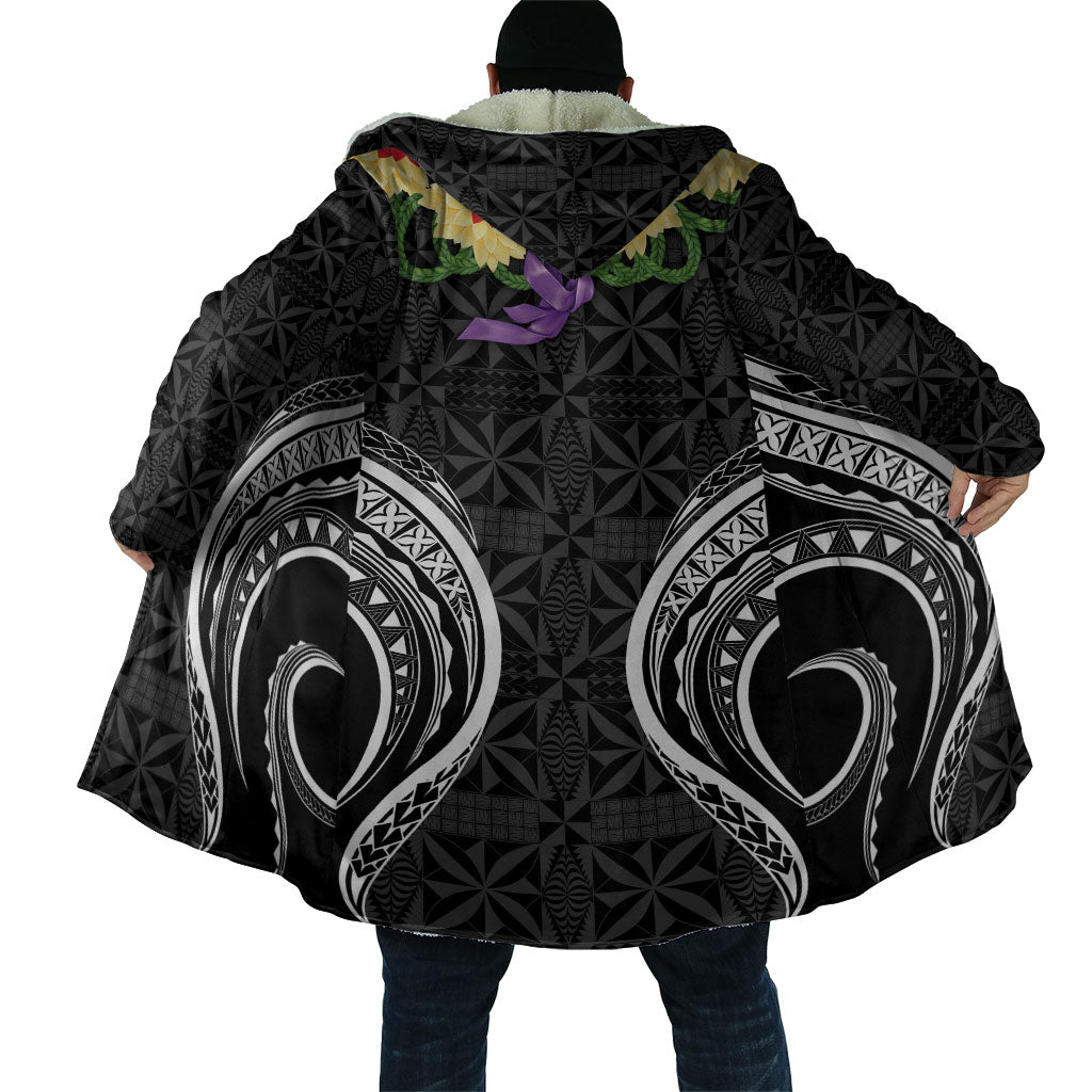Black Tonga Ngatu Kahoa Lei Cloak LT14 - Polynesian Pride