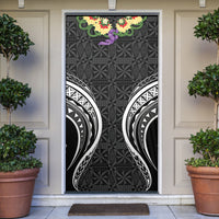 Black Tonga Ngatu Kahoa Lei Door Cover LT14 Black - Polynesian Pride