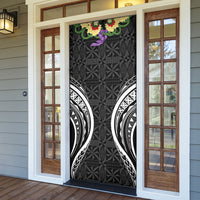 Black Tonga Ngatu Kahoa Lei Door Cover LT14 - Polynesian Pride