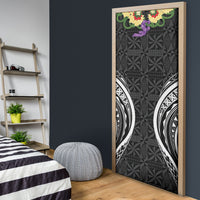 Black Tonga Ngatu Kahoa Lei Door Cover LT14 - Polynesian Pride