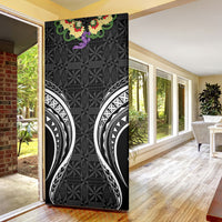 Black Tonga Ngatu Kahoa Lei Door Cover LT14 - Polynesian Pride