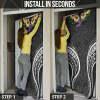 Black Tonga Ngatu Kahoa Lei Door Cover LT14 - Polynesian Pride