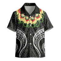 Black Tonga Ngatu Kahoa Lei Kid Hawaiian Shirt LT14 - Polynesian Pride