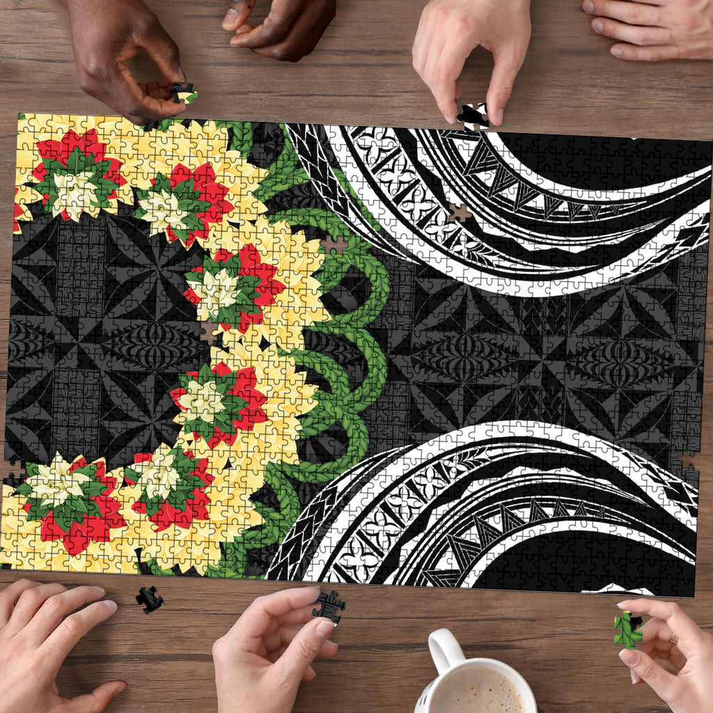 Black Tonga Ngatu Kahoa Lei Puzzle LT14 - Polynesian Pride