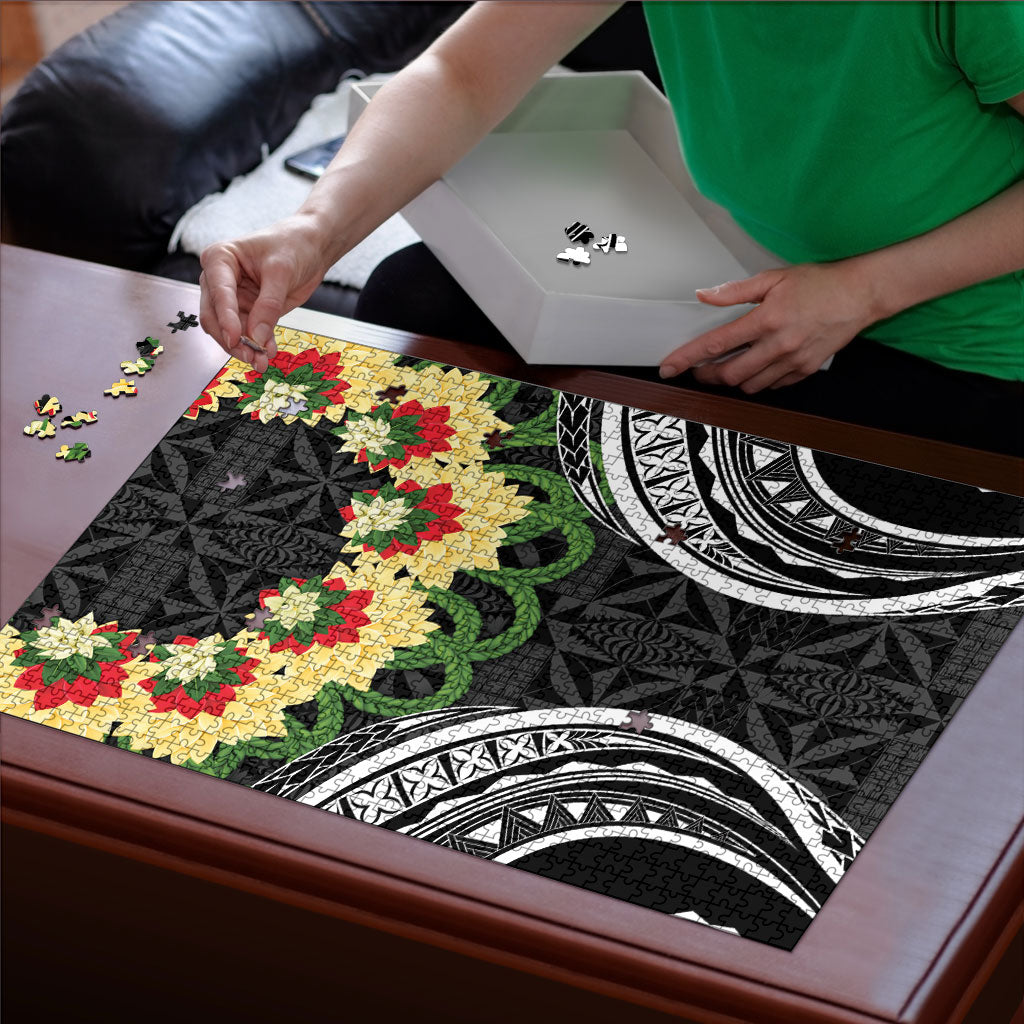 Black Tonga Ngatu Kahoa Lei Puzzle LT14 - Polynesian Pride