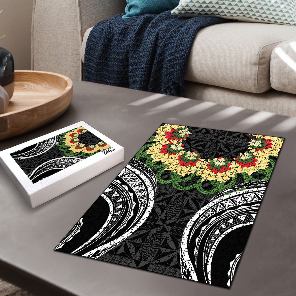 Black Tonga Ngatu Kahoa Lei Puzzle LT14 - Polynesian Pride