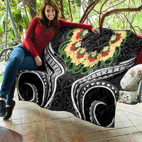 Black Tonga Ngatu Kahoa Lei Quilt LT14 - Polynesian Pride