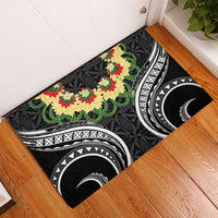 Black Tonga Ngatu Kahoa Lei Rubber Doormat LT14 - Polynesian Pride
