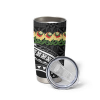 Black Tonga Ngatu Kahoa Lei Tumbler Cup LT14 - Polynesian Pride