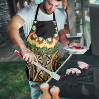 Grunge Gold Tonga Ngatu Kahoa Lei Apron LT14 - Polynesian Pride