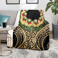 Grunge Gold Tonga Ngatu Kahoa Lei Blanket LT14 - Polynesian Pride