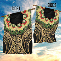 Grunge Gold Tonga Ngatu Kahoa Lei Garden Flag LT14 - Polynesian Pride