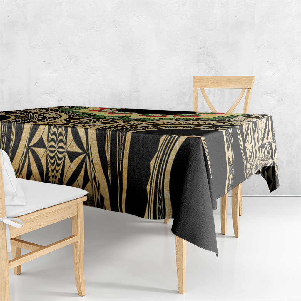 Grunge Gold Tonga Ngatu Kahoa Lei Tablecloth LT14 - Polynesian Pride