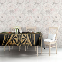 Grunge Gold Tonga Ngatu Kahoa Lei Tablecloth LT14 - Polynesian Pride