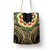 Grunge Gold Tonga Ngatu Kahoa Lei Tote Bag LT14 - Polynesian Pride