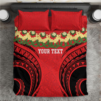 Personalised Red Tonga Ngatu Kahoa Lei Bedding Set LT14 Red - Polynesian Pride