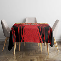 Personalised Red Tonga Ngatu Kahoa Lei Tablecloth LT14 - Polynesian Pride