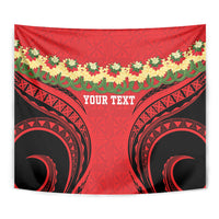 Personalised Red Tonga Ngatu Kahoa Lei Tapestry LT14 - Polynesian Pride