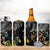 Aotearoa Kowhai Tui Bird 4 in 1 Can Cooler Tumbler Maori Ngaru With Silver Fern