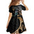 Aotearoa Kowhai Tui Bird Family Matching Mermaid Dress and Hawaiian Shirt Maori Ngaru With Silver Fern