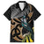 Aotearoa Kowhai Tui Bird Family Matching Short Sleeve Bodycon Dress and Hawaiian Shirt Maori Ngaru With Silver Fern