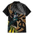Aotearoa Kowhai Tui Bird Family Matching Short Sleeve Bodycon Dress and Hawaiian Shirt Maori Ngaru With Silver Fern