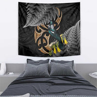 Aotearoa Kowhai Tui Bird Tapestry Maori Ngaru With Silver Fern