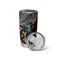Aotearoa Kowhai Tui Bird Tumbler Cup Maori Ngaru With Silver Fern