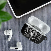 Black Ngaru Taniko With Aotearoa Maori Tattoo AirPods Case - Polynesian Pride